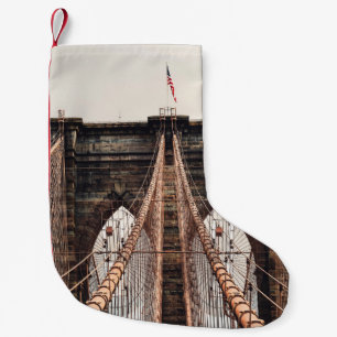Petite Chaussette De Noël Brooklyn Bridge en New Yorkabstract, amérique, ame