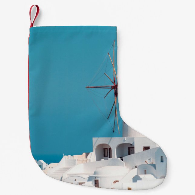 Petite Chaussette De Noël Brown and white windmill (Devant)