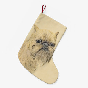 Petite Chaussette De Noël Bruxelles Griffon Peinture - Cute Original Chien A