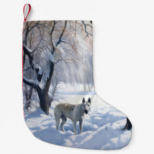 Petite Chaussette De Noël Bull Terrier Laisser neiger Noël