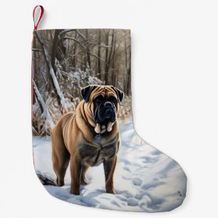 Petite Chaussette De Noël Bullmastiff Qu'il neige Noël