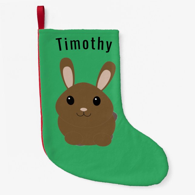 Petite Chaussette De Noël Bunny Brown (Devant)