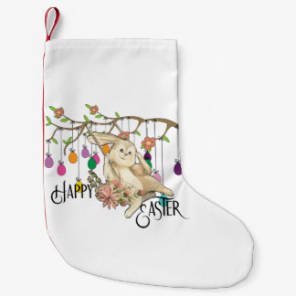 Petite Chaussette De Noël Bunny célèbre la fête de Pâques