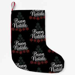 Petite Chaussette De Noël Buon Natale Italienne Famille de Noël