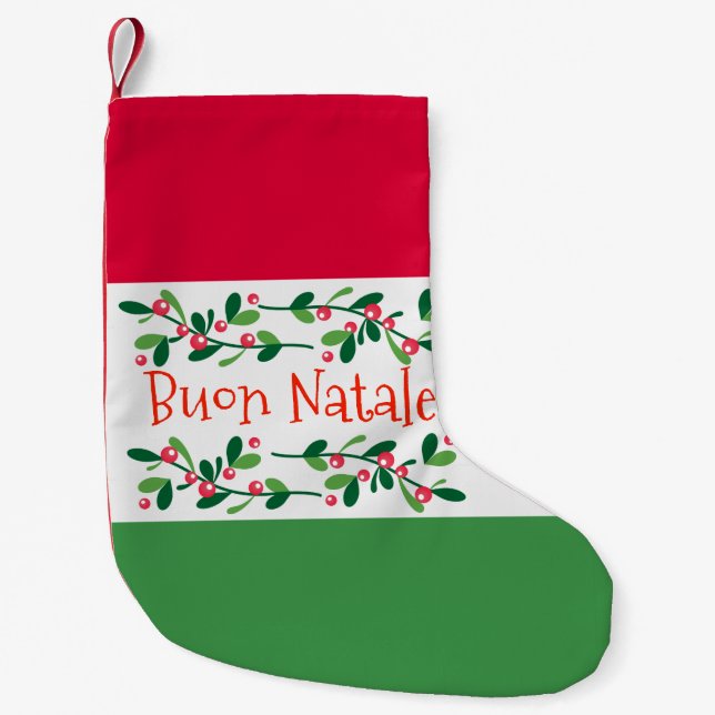 Petite Chaussette De Noël Buon Natale (Joyeux Noël) (Devant)