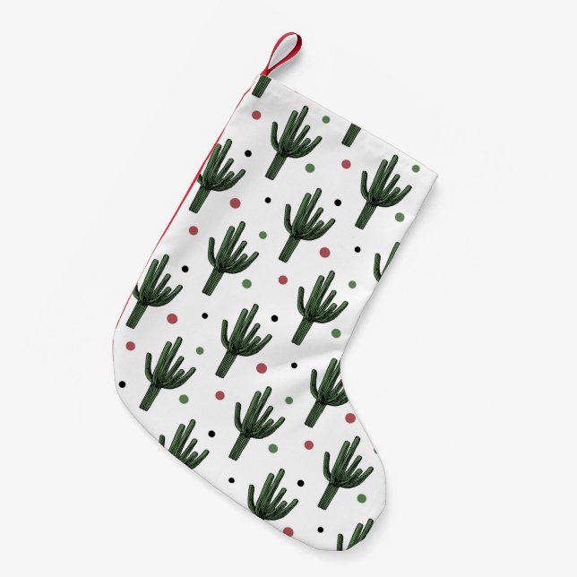 Petite Chaussette De Noël Cactus (Devant (Accrochage))