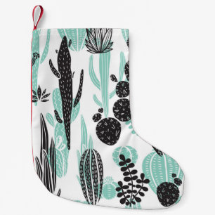Petite Chaussette De Noël Cactus Dessinés À La Main : Doodle sans joint