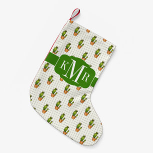Petite Chaussette De Noël Cactus et motif de point succulent de Polk
