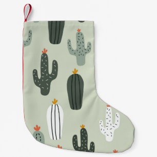 Petite Chaussette De Noël Cactus mignons sans couture motif, arrière - plan