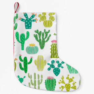 Petite Chaussette De Noël Cactus plante : vintage ensemble floral.