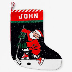 Petite Chaussette De Noël Cadeau de vacances de hockey personnalisé