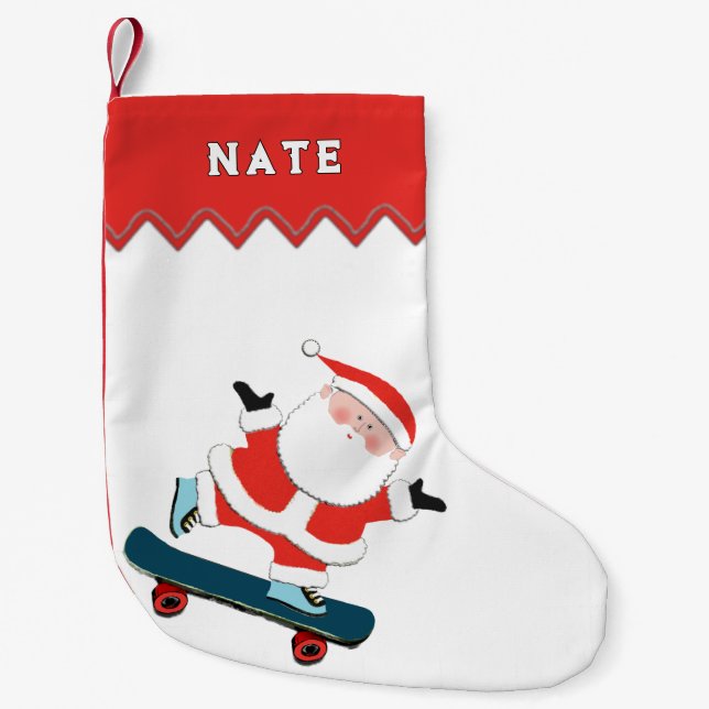 Petite Chaussette De Noël Cadeau de vacances de skateboard (Devant)