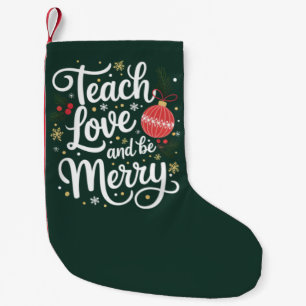 Petite Chaussette De Noël Cadeau drôle pour professeur Noël Enseigner Amour 
