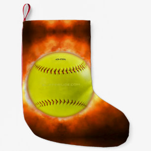Petite Chaussette De Noël Cadeaux gays artistiques de Softball en feu de Sli
