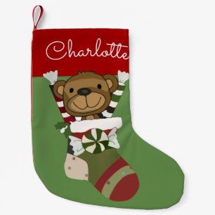 PETITE CHAUSSETTE DE NOËL CADEAUX PERSONNELS DE BAS DE NOËL D'OURS DE