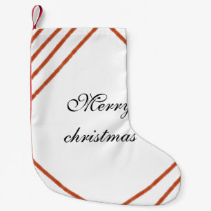 Petite Chaussette De Noël cadre rouge aquarelle joyeux Noël jj votre nom