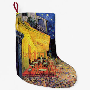 Petite Chaussette De Noël Café Terrasse à la nuit par Vincent van Gogh