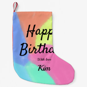Petite Chaussette De Noël calligraphie simple minimale joyeux anniversaire p