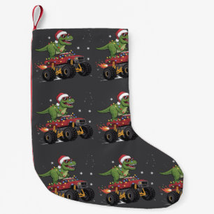 Petite Chaussette De Noël Camion Monstre de Noël Dinosaure T-Rex 