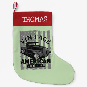 Petite Chaussette De Noël Camion vintage American Steel Classic