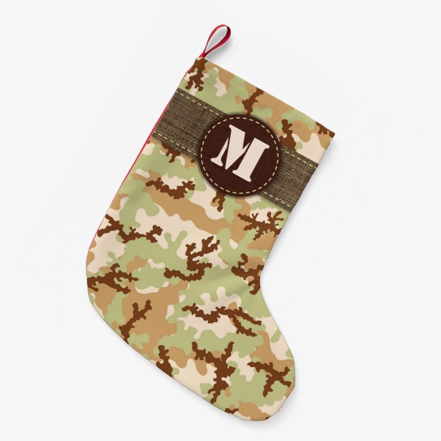 Petite Chaussette De Noël Camouflage du désert (Devant (Accrochage))