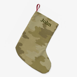 Petite Chaussette De Noël Camouflage Lumière Personnalisé Stockage de Noël