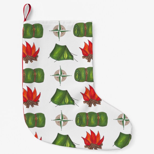 Petite Chaussette De Noël Camping Randonnée Tente Compass Sac couchage (Devant)