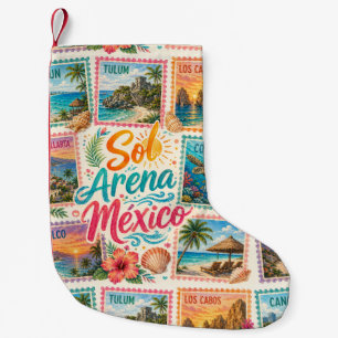 Petite Chaussette De Noël Cancun Soleil Sable Mexique Plages Tropicales Beau