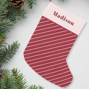 Petite Chaussette De Noël Canne de Bonbon Personnalisée