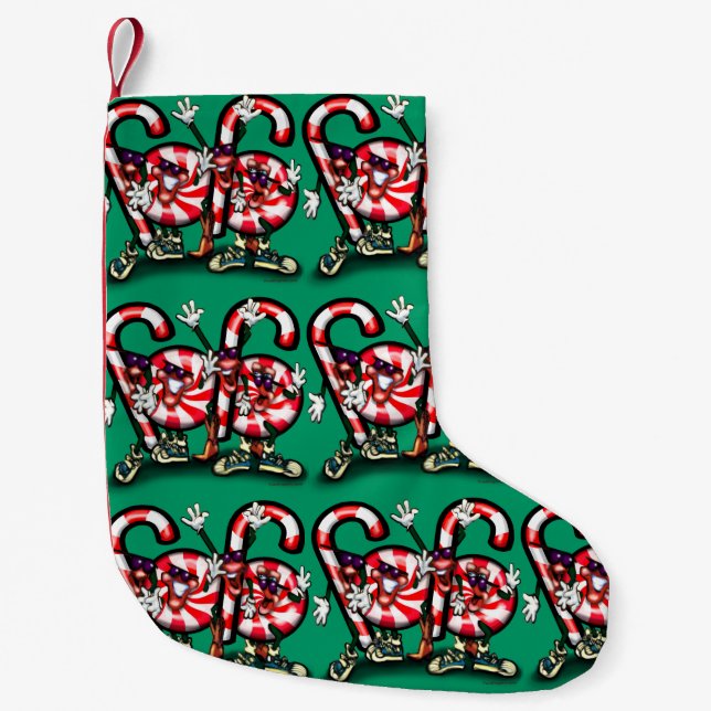 Petite Chaussette De Noël Cannes de Noël (Devant)