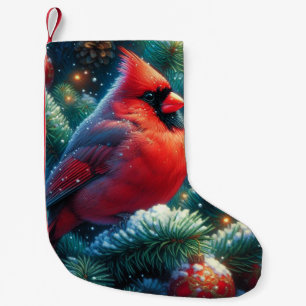 Petite Chaussette De Noël Cardinal de Noël/hiver