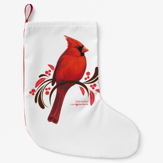 Petite Chaussette De Noël Cardinal masculin (Devant)