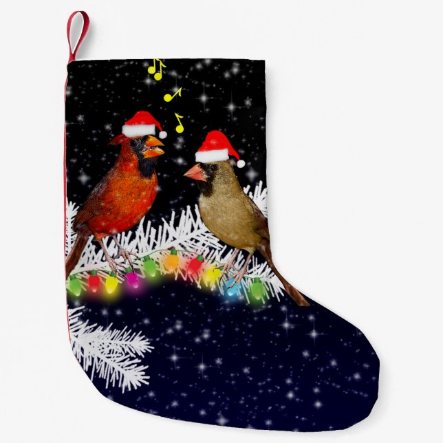 Petite Chaussette De Noël Cardinaux Noël Stocker (Devant)