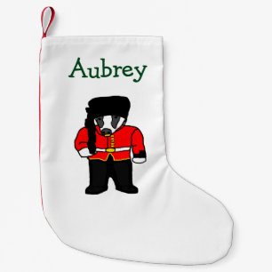 Petite Chaussette De Noël Caricature de Beefeater Badger de la Garde royale
