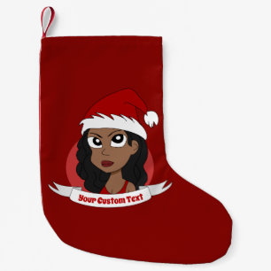 Petite Chaussette De Noël Caricature de Noël pour la jeune femme