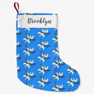 Petite Chaussette De Noël Caricature d'oiseaux de cockatoo amusante