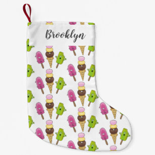 Petite Chaussette De Noël Caricature drôles de glace popsicle dessin animé t
