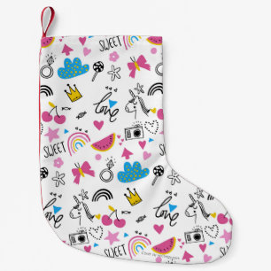 Petite Chaussette De Noël Caricature pour enfants fille mignonne Motif moder