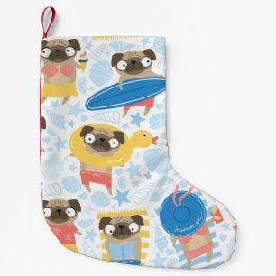 Petite Chaussette De Noël Carlins de vacances, plage d'été sans soudure.