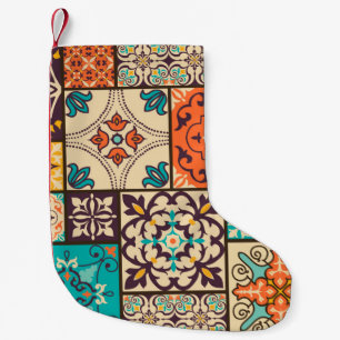 Petite Chaussette De Noël Carrelage en mosaïque colorée avec Islam, Arabi