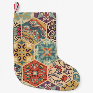 Petite Chaussette De Noël Carrelage en mosaïque colorée avec Islam, Arabi