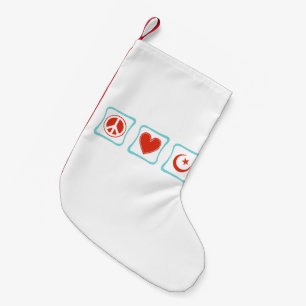 Petite Chaussette De Noël Carrés de Peace Love Islam