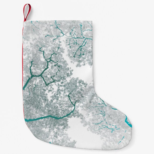Petite Chaussette De Noël Carte des arbres 3 (Devant)