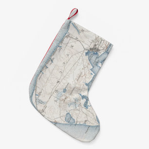Petite Chaussette De Noël Carte vintage de Nantucket (1919)