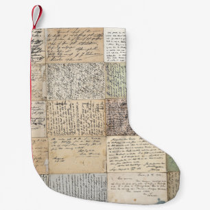 Petite Chaussette De Noël Cartes postales anciennes Arrière - plan Vintage f