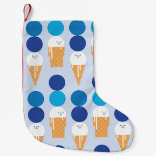 Petite Chaussette De Noël Cartoon crème glacée mignonne design motif sans co
