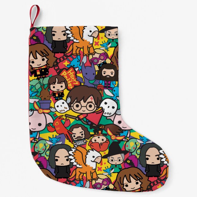 Petite Chaussette De Noël Cartoon Harry Potter Caractère Toss Motif (Devant)