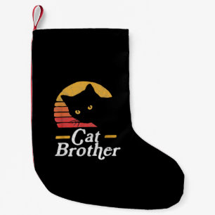 Petite Chaussette De Noël Cat Brother Style Vintage Retro Cadeau Pour Amoure