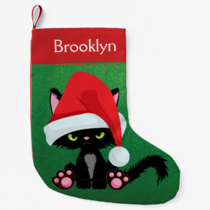 Petite Chaussette De Noël Cat groupé personnalisé