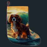 Petite Chaussette De Noël Cavalier King Beach Surf Peinture<br><div class="desc">Plongez dans le monde ludique de l'aventure canine avec cette peinture captivante. Un chien en ébullition se rend aux vagues, chevauchant habilement le surf sur une plage baisée par le soleil. L'oeuvre d'art vibrante capte magnifiquement l'essence de l'excitation au bord de la plage tandis que le chien court sans crainte...</div>